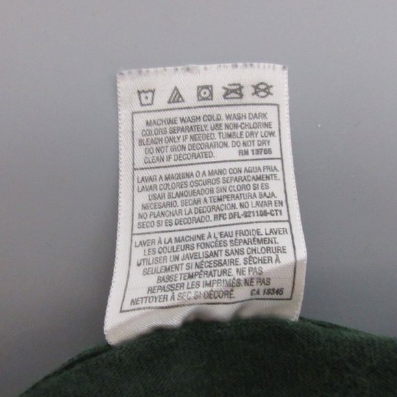 Fruit of the Loom T-Shirt Large Green Peak Performance Embroidered 100% Cotton - Picture 7 of 9